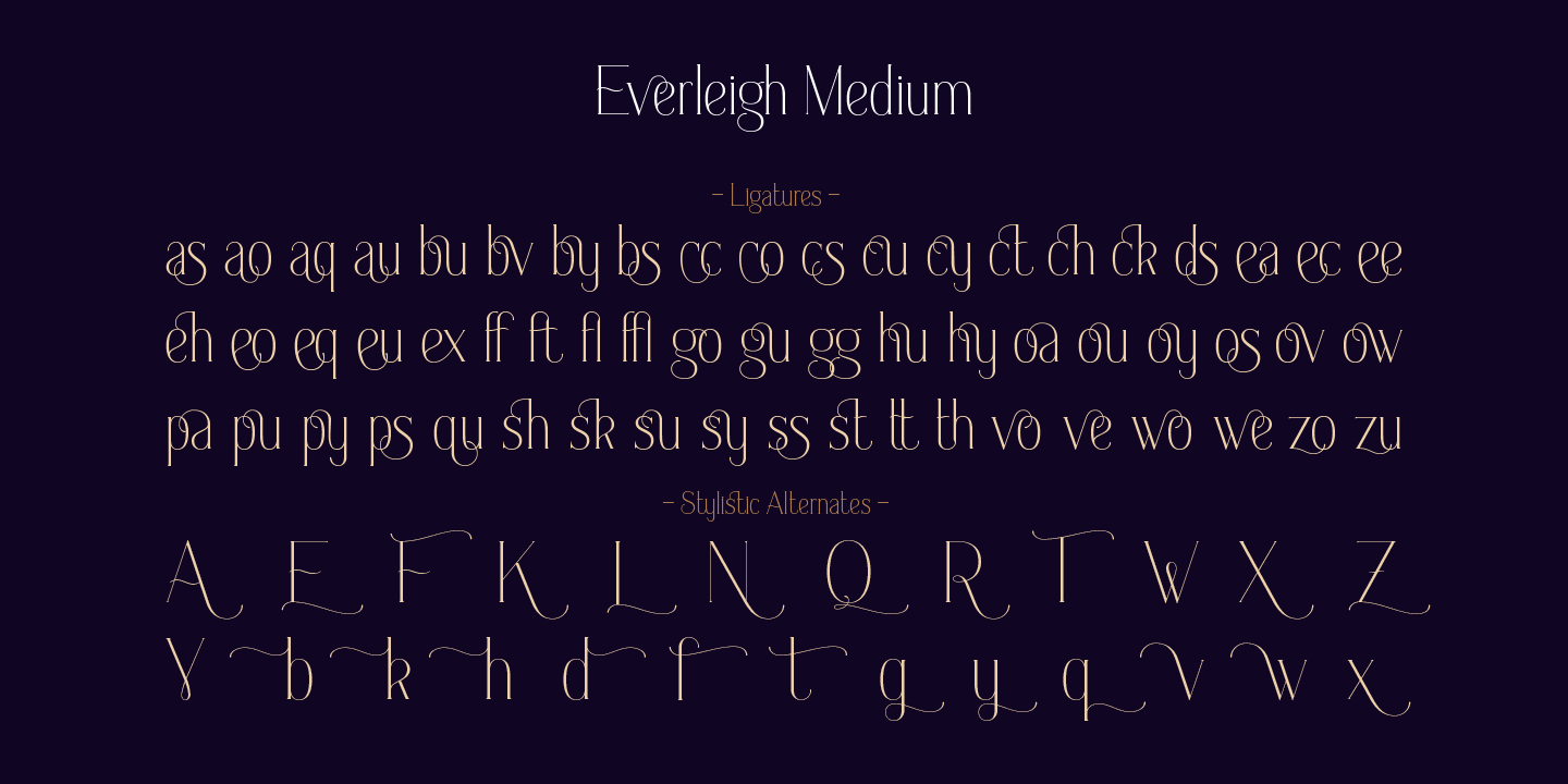 Пример шрифта Everleigh Duo Script